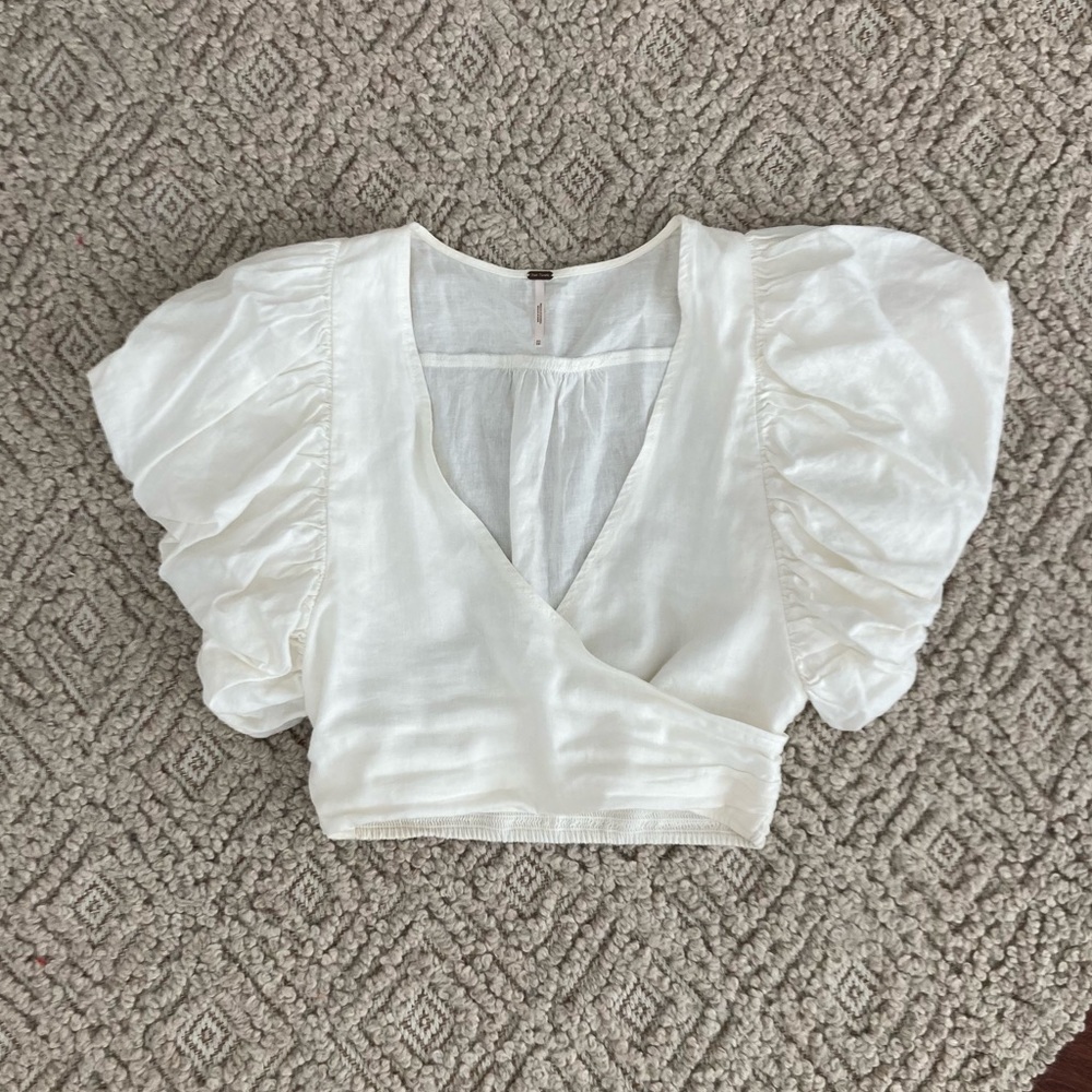 Free People Blouse Top Big sleeves